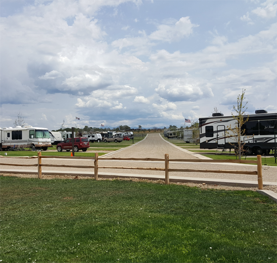 Row of RVs